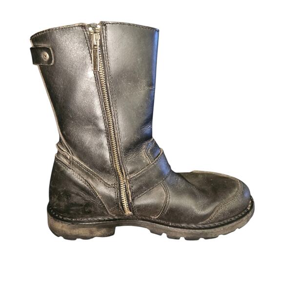 Harley-Davidson Black Leather Motorcycle Engineer Boots Size 8 Men 95238 - Picture 9 of 12